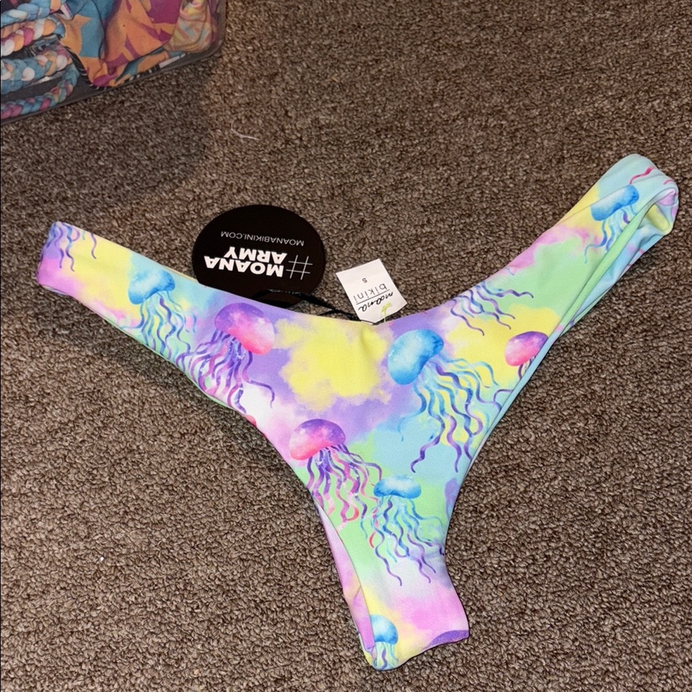 Jellyfish tie dye Moana bikini v bottoms